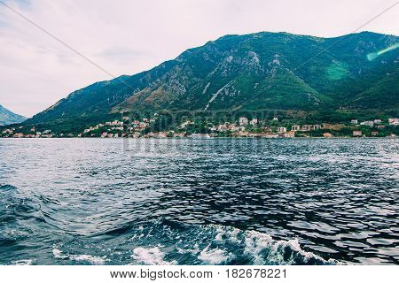 Beautiful nature mountains landscape. Kotor bay, Montenegro