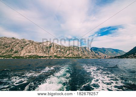 Beautiful nature mountains landscape. Kotor bay, Montenegro