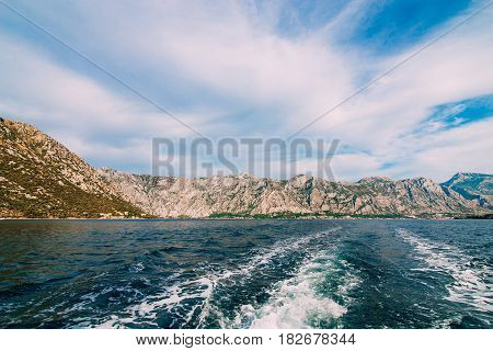 Beautiful nature mountains landscape. Kotor bay, Montenegro