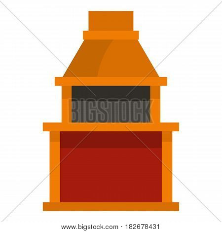 Barbecue gas grill icon flat isolated on white background vector illustration