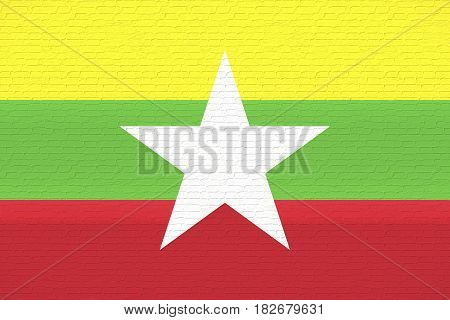 Flag Of Myanmar Wall.