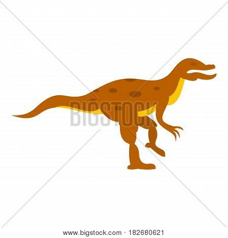 Ornithopod dinosaur icon flat isolated on white background vector illustration