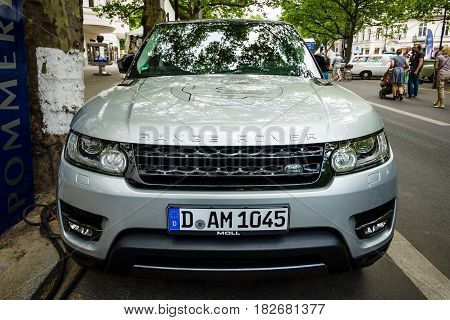 BERLIN - JUNE 05 2016: Mid-size luxury SUV Range Rover Sport since 2013. Classic Days Berlin 2016.