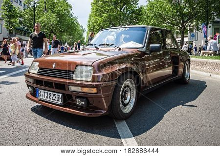 BERLIN - JUNE 05 2016: Hot hatch Renault R5 Turbo 2 1984. Classic Days Berlin 2016