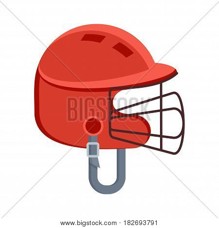 Red Protective Baseball Helmet