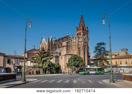 Verona, Italy - April 04, 2017: Cityscape Of Verona, Veneto
