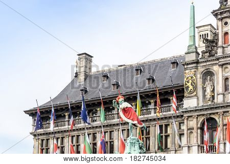 Traditional City Hall at Cental square of Antwerp