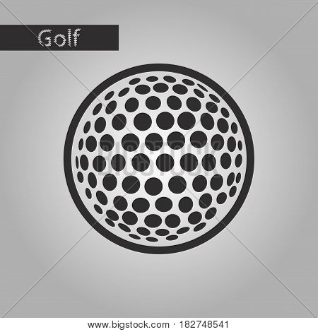 black and white style icon Golf ball