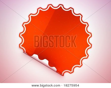 Rotondo rosso adesivo o etichetta
