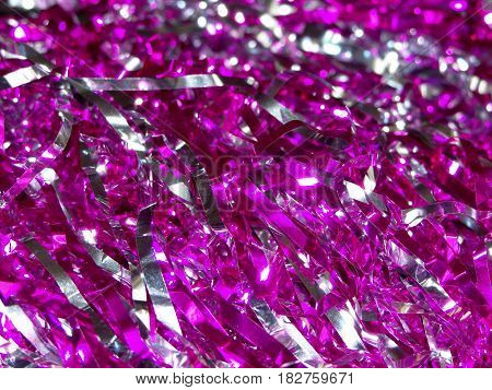 beautiful shiny abstract background white and red with the glare of Christmas lights