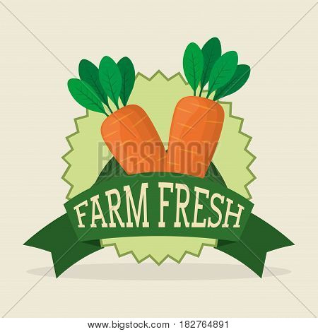 farm fresh vegetables liifestyle healthy sticker vector illustration eps 10