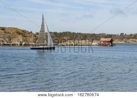 West coast Sweden during spring, Scandinavian landscape