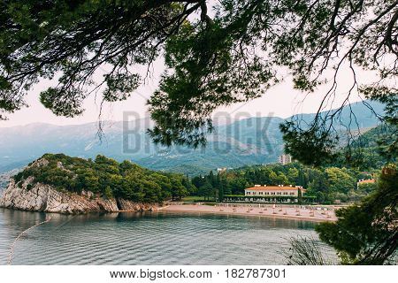 The Queen's Beach near Villa Milocer in Montenegro, near the island of Sveti Stefan.