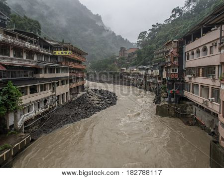 Misty And Rainy Day In Wulai
