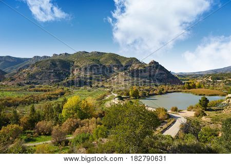 Domeno reservoir in Valencia of Spain Serranos area