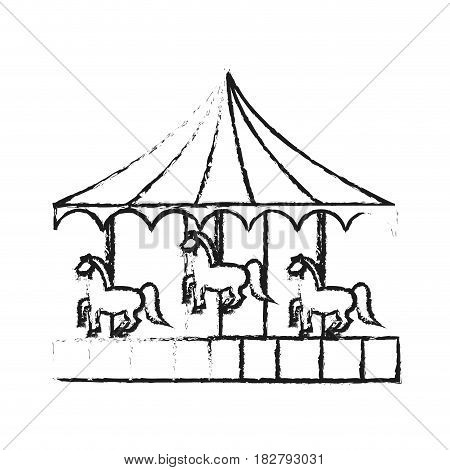 carrousel carnival or fair icon image vector illustration design