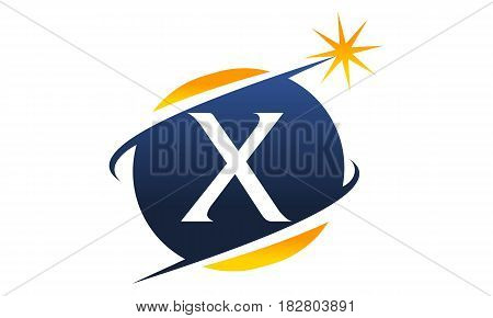 This vector describe about Swoosh Logo Letter X
