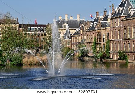 Netherland's Capital Haia and the little fountain