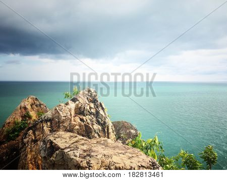 Beautiful curve road side mountain view - Noen-nangphaya view point