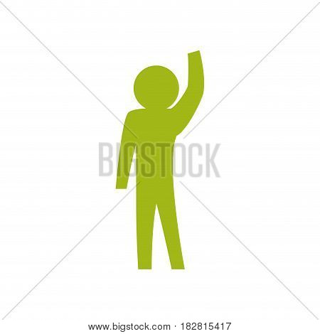 Human hand up symbol icon vector illustration graphic design