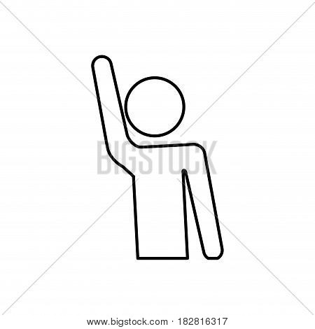 Human hand up symbol icon vector illustration graphic design