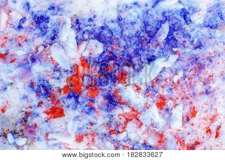 Beautiful Color Snow. Detail structure in snow