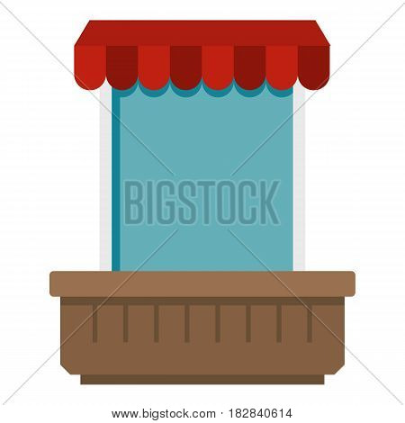 Window with canopy icon flat isolated on white background vector illustration