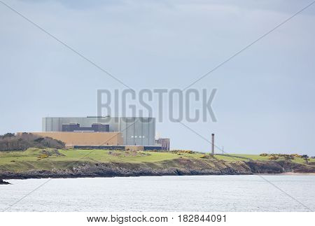 Wylfa decommisioned nuclear power station at Cemaes in Anglesey North Wales