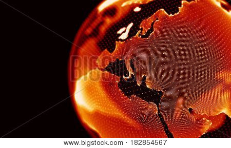 Abstract Black Geometrical Background . Connection structure. Science background. Futuristic Technology HUD Element . onnecting dots and lines . Big data visualization and Business .