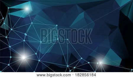 Abstract futuristic blue outlined frame vector background. Cyber motion energy backdrop. Elegant dark blueish surface creative template.