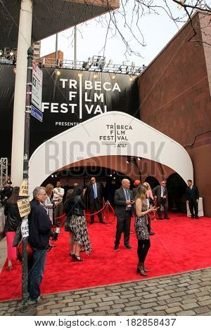 NEW YORK, NY - APRIL 20: People attends the 2017 Tribeca Film Festival premiere 'Genius' at BMCC Tribeca PAC on April 20, 2017 in New York City.