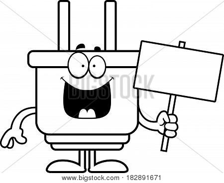 Cartoon Power Plug Sign