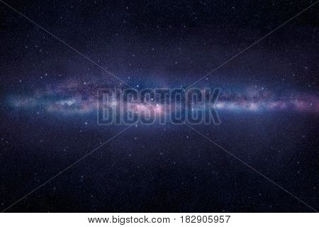 Space background with milky way and stars in the sky. Scientific illustration as backdrop.