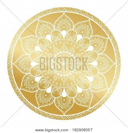 Mandala pattern.Arabic Vintage decorative ornament.Mandala gold background.