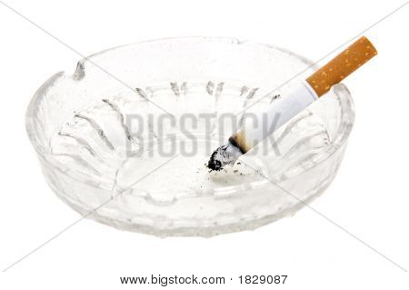 Gigarrette In Ashtray