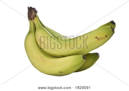 Side View Of Bunch Of Bananas