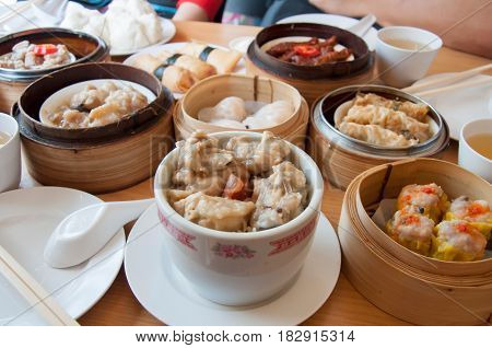Dim Sum is a Chinese-style food. A popular dish to eat in the morning.