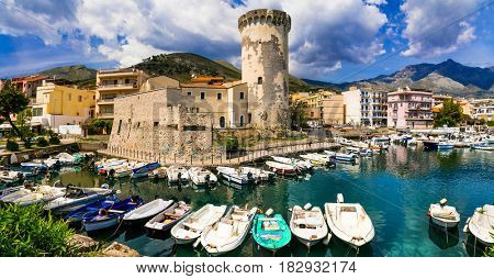 Beautiful coastal places of Italy - Formia town with medieval fortress