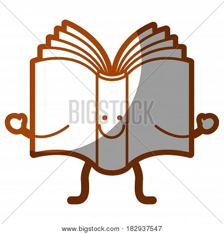 happy book cartoon iocn over white background. vector illustration