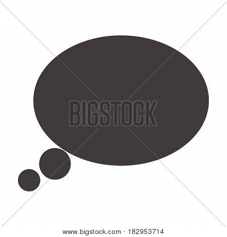 thought ellipse icon over white background. vector illustration