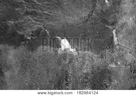Grunge concrete cement wall with crack in industrial building great for your design and texture background