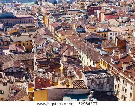 Above View Of Verona Cityscape