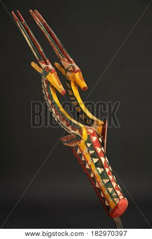 Sikasso, Mali - 14 May 2012: Bamana ceremony craft of Mali