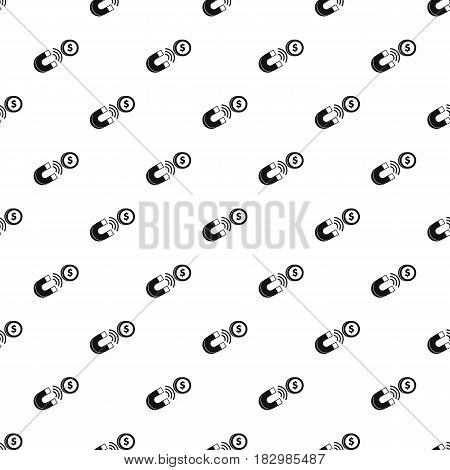 Magnet with coin pattern seamless in simple style vector illustration