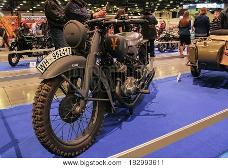 St. Petersburg Russia - 15 April, Motorcycles and motoconcepts presented at St. Petersburg Motor Show,15 April, 2017.
International Motor Show IMIS-2017 in Expoforurum.
Motorcycles and motoconcepts presented at St. Petersburg Motor Show.