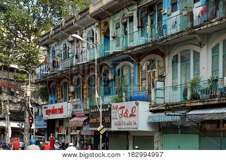 Old Apartment Building At China Town