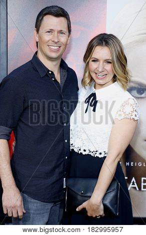Michael Cameron and Beverley Mitchell at the Los Angeles premiere of 'Unforgettable' held at the TCL Chinese Theatre in Hollywood, USA on April 18, 2017.