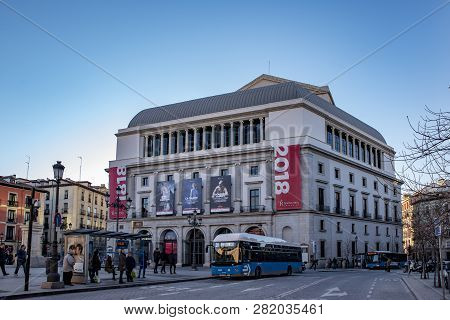 Teatro Real Is An Opera House Located In Front Of The Palacio Real, Madrid