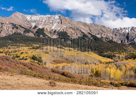 The Sneffels Mountain Range In Early Autumn Viewed From The Last Dollar Road Along The Dallas Divide