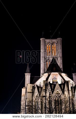 Saint Nicholas' Church Whit Blood Moon